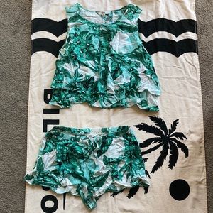 JACK for Urban Outfitters leaf print matching set